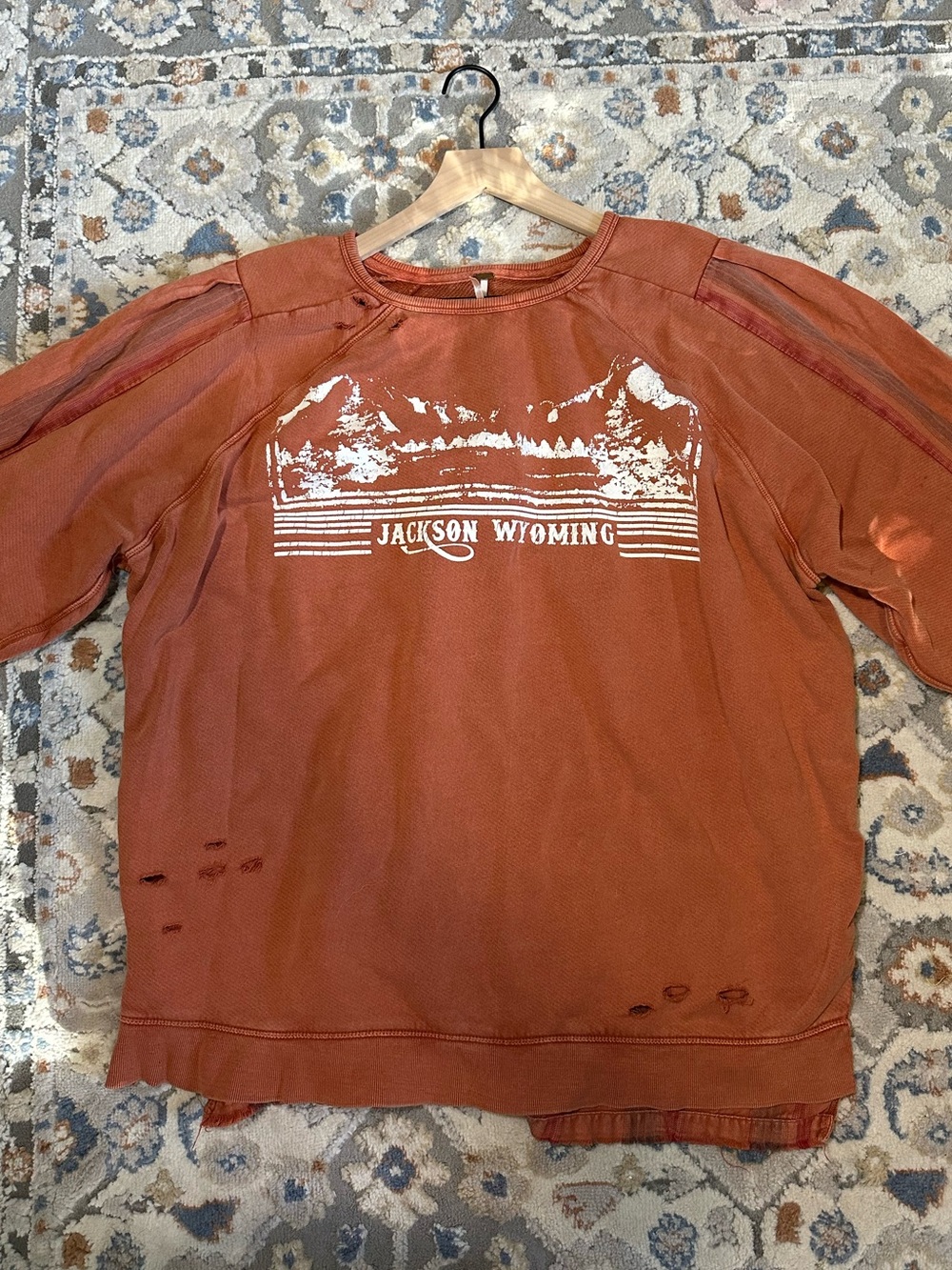 Free People - Rusty orange oversized sweatshirt